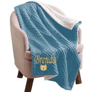 Caixiabeauty Manta Bebé Personalizada Nombre, Manta Siesta Guardería, Manta Bebé, Manta Bebé con Nombres for Niño Niña, Regalo Nacimiento Personalizado(Dark Blue)