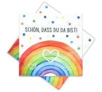 CAIXIANGYU 40 Servilletas de Comunión - Diseño Arcoíris para Cumpleaños Infantiles, Baby Showers, Bautizos, Confirmación, Decoración de Mesa