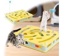 CAIYZH Caja De Enriquecimiento De Lima De Uñas For Gatos, Juguete Interactivo For Rascar Gatos con Campana, Caja De Juego De Laberinto De Fieltro Entrenamiento De Rascado De Gatitos En Interiores(B)