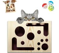 CAIYZH Caja De Rompecabezas For Rascar Gatos con Bola De Campana Y Papel De Lija Interior, Alternativa Sin Estrés A Cortaúñas Y Molinillos, Alivio del Aburrimiento For Rascarse Al Jugar(1PC)