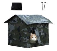CAIYZH Caseta Gatos De Exterior Resistente A La Intemperie con Puerta Desmontable, Nido Aislado E Impermeable, Caseta Grande Y Aislada For Gatos Callejeros(Green)