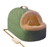 CAIYZH Casita Interior For Gatos, Cálida Y Aislada Tipo Cueva Semicerrada, Ideal For Dormir En Perros Y Gatos Pequeños(Green)