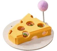 CAIYZH Juguete Interactivo De Rompecabezas For Gatos, Caja De Enriquecimiento De Rompecabezas For Rascar Gatos Gatitos De Interior, Alimentación, Divertido Juego Interactivo(Yellow)