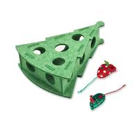 CAIYZH Juguete Rompecabezas For Gatos con 2 Bolas De Campana, Juguetes Interactivos De Laberinto De Fieltro For Jugar En Interiores, Diversión For Rascar Y Cazar, Fomenta Un Rascado Saludable