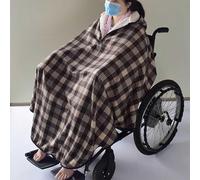 CAIYZH Manta Calefactable Para Silla De Ruedas Con Forro Polar Y Capucha, Que Proporciona Calor Y Protección Contra El Viento Para Su Uso En Invierno