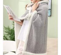 CAIYZH Manta Para Silla De Ruedas Con Forro Polar, Resistente Al Viento Y Cálida, Evita La Electricidad Estática, Ideal Para Climas Fríos,Gris