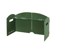 CAIYZH Parabrisas Plegable De Acero Inoxidable For Estufa De Gas, Protector For Cocinar Al Aire Libre, Bolsa De Almacenamiento Senderismo Y Picnic(Green,Four-Fold)