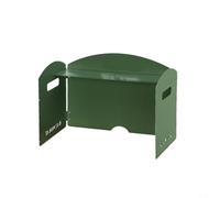 CAIYZH Parabrisas Plegable De Acero Inoxidable For Estufa De Gas, Protector For Cocinar Al Aire Libre, Bolsa De Almacenamiento Senderismo Y Picnic(Green,Three-Fold)