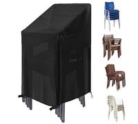 caizhe Garden Chair Covers,Garden Stacking Chair Covers Waterproof,Anti-UV Heavy Duty Oxford Fabric Reclining Outdoor Patio Chair Cover,Outdoor Cover For Stackable Chairs