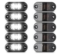 CAIZHICNC Luces Piloto Trasero 12 V 24 para Camiones Remolques Semirremolques Autobuses Luz Trasera Luces De Posición Impermeable(White)