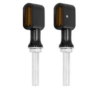 CAIZHICNC Para Harley Para Sportster XL 1200 883 Para Touring Dyna Softail Motocicleta E Mark LED Luz De Señal Giro Trasera Indicador Funcionamiento Intermitentes Moto Indicadores(Black)