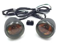 CAIZHICNC Para Harley Para Sportster XL 883 1200 1992-2016 Piezas De Motocicleta Indicador Luz Señal Giro Delantera En Funcionamiento Intermitentes Moto Indicadores(Smoked)