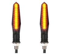 CAIZHICNC Para Hyosung Motocicleta Luces Direccionales Intermitente Ámbar Lámpara Secuencial Indicador De Flujo Agua 12 V 10 Mm Intermitentes Moto Indicadores(2 Pcs-Steady Light)