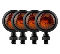 CAIZHICNC Para Suzuki Motocicleta Señales De Giro Luz Indicadora Retro Intermitente Lámpara Funcionamiento Intermitentes Moto Indicadores(4pcs Black)