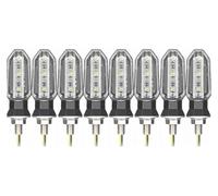 CAIZHICNC Para Yamaha R6 R3 R1 R7 R125 MT 07 09 03 MT07 MT09 MT03 YZF Motocicleta 8 Mm 12 V Intermitentes En Funcionamiento Intermitentes Moto Indicadores(8pcs Clear)