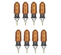 CAIZHICNC Para Yamaha YZF R125 XJ6 XMAX 125 300 YBR DT MT Indicadores De Giro Motocicleta Intermitentes Flujo Luz Señal Intermitentes Moto Indicadores(Amber,8 pcs)