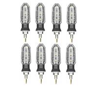 CAIZHICNC Para Yamaha YZF R125 XJ6 XMAX 125 300 YBR DT MT Indicadores De Giro Motocicleta Intermitentes Flujo Luz Señal Intermitentes Moto Indicadores(Clear,8 pcs)