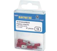 Caja 10 terminal faston hembra aislado para cables de 0'5 a 1'5 mm² 2
