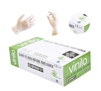 Caja 100 Guantes Vinilo Desechables Talla L Transparentes (50 pares) Sin Polvo AQL 1-5 CE