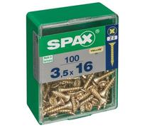 CAJA 100 uds. TORNILLO MADERA SPAX CAB. PLANA YELLOX 3,5x16mm SPAX