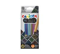 caja 12 lapices de color metalico carioca 43164