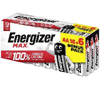 caja 18+6 pilas alkalinas max tipo lr6 (aa) energizer e303513106