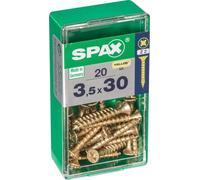 CAJA 20 uds. TORNILLO MADERA SPAX CAB. PLANA YELLOX 3,5x30mm SPAX