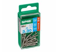 CAJA 25 uds. TORNILLO MADERA SPAX CAB. PLANA INOX A2 3,0x30mm SPAX