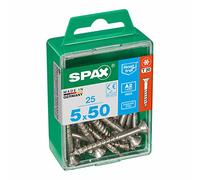 CAJA 25 uds. TORNILLO MADERA SPAX CAB. PLANA INOX A2 5,0x50mm SPAX