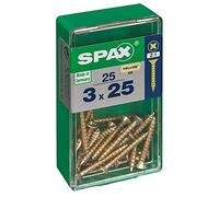 Spax International Tornillo para madera SPAX cabeza plana YELLOX 3,0x25 mm Caja 25 uds