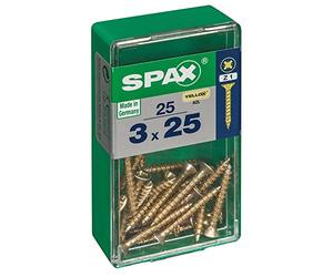 CAJA 25 uds. TORNILLO MADERA SPAX CAB. PLANA YELLOX 3,0x25mm SPAX