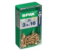 Spax International Tornillo para madera Cabeza plana Yellox 3,5x16 mm Caja 25 uds