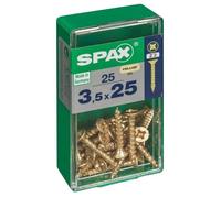 CAJA 25 uds. TORNILLO MADERA SPAX CAB. PLANA YELLOX 3,5x25mm SPAX