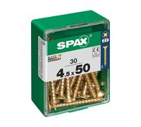 Caja 30 uds. tornillo madera spax cab. plana yellox 4,5x50mm spax