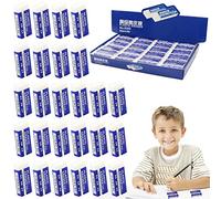 Caja 40 Gomas, Borrador De Plástico, 2B Gomas de Borrar Flexibles, Goma de Borrar Rectangular, De Uso Común En La Escuela, Dibujo, Pintura, Arte, Hogar y Oficina