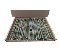 Caja 50 - AJFixings Tornillos Roscachapas de fijación para marco de madera con cabeza hexagonal para exterior verde (200 mm)