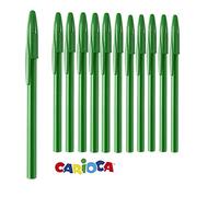 Caja 50 Bolígrafos Universal de Carioca de capucha en clásico diseño con cuerpo de suave acabado brillante en vivos colores. Tinta azul. (Verde)