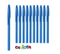Caja 50 Bolígrafos Universal de Carioca de capucha en clásico diseño con cuerpo de suave acabado brillante en vivos colores. Tinta azul. (Azul)