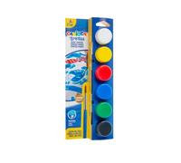 CAJA 6 BOTES DE TÉMPERA CON PINCEL CARIOCA 40433