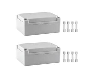 Caja ABS IP66 resistente a la intemperie, 2 uds, 175x125x75mm, carcasa estanca al polvo para cableado, sensores y electrónica exterior