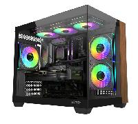 Caja ABYSM Caja M-ATX Danube Sava Nature 285C Black RGB Negro
