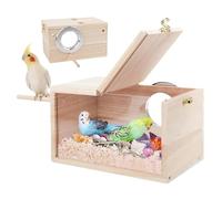 Caja - Accesorios para mascotas, jaula para loros, periquito horizontal, transparente, visible, incubadora de pájaros, de pájaros al aire libre, decoración de jardín, casa de pájaros,