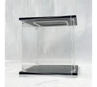 Caja acrílica Tall Acrylic Display Cabinet with Doors, Highly Transparent Decorative Box with Led Lighting, Cube Countertop Storage Case(25x25x35cm/10x10x14in)