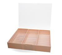Caja acrílica transparente para mujer, protege y muestra tus uñas postizas, compartimentos ajustables, ligera y fácil de transportar