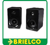 CAJA ACUSTICA BAFLES NEGRAS PAREJA CONSTRUCCION EN MADERA MDF 20W RMS BD8554