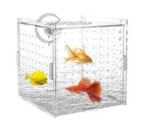 Caja Aislante para bañera de Peces, Recipiente de Acuario acrílico con ventosas, Divisor Estable para vivero, incubación, eclosión y climatación de Peces ángel, Betta, alevines y camarones
