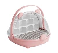 Caja Alimentación Reptiles, Caja De Cría De Gusanos De Seda. Caja De Alimentación For Reptiles. Anti-Escape(Pink)