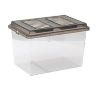 Caja Alimentación Reptiles, Caja De Cría De Reptiles De Acrílico For Tarántulas Y Cangrejos Ermitaños Anti-Escape(228x150x155mm)