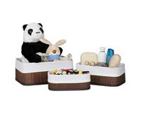 Caja almacenaje bambu cajas de almacenamiento cestas organizadoras 6 piezas