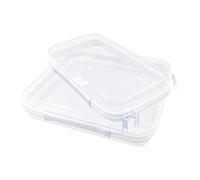 Caja almacenaje plastico duro transparente - Pack de 2 - Cajas almacenaje apilables. Almacenaje juguetes con doble cremallera. Organizador armario.